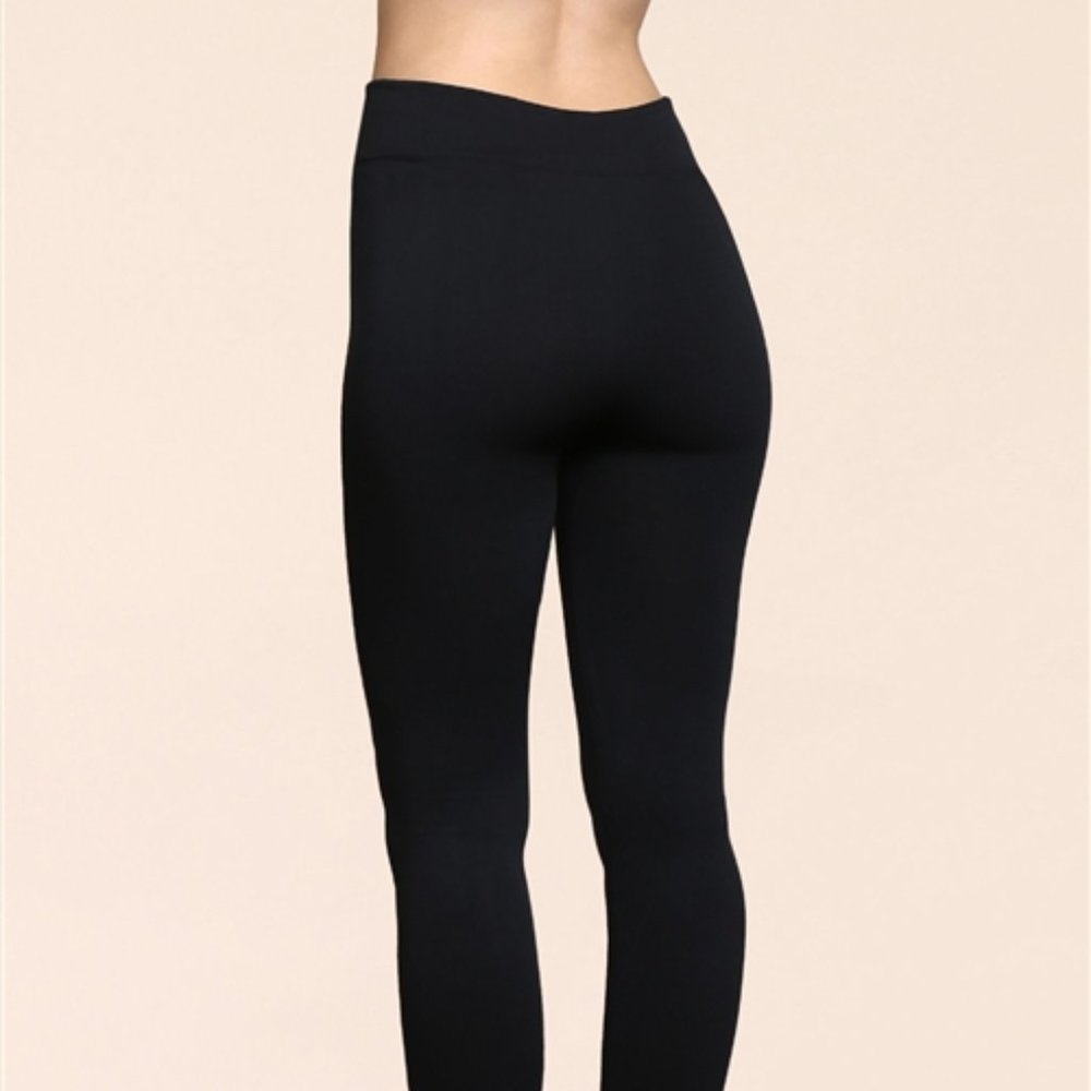 Basic Fleece lined black leggings - Picture 4 of 8